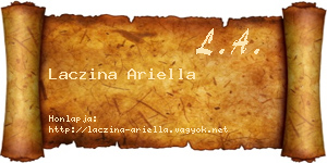 Laczina Ariella névjegykártya